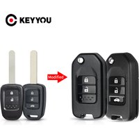 KEYYOU 2/3 Buttons For Honda FIT XRV VEZEL CITY JAZZ CIVIC HRV Modified Flip Remote Key Shell