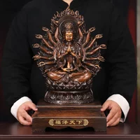 Goddess of Mercy Bodhisattva Ornaments Attract Wealth Thousand-handed Goddess of Mercy Statue Craft Home Decor Office Gift