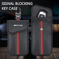 Car Key Signal Blocker Case Faraday Cage Fob Pouch RFID Blocking Bag For Mercedes Benz W177 W213 GLS GLE1 W212 AMG ML W176 W166