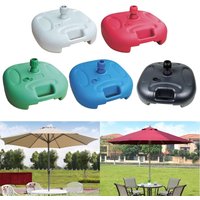 Outdoor Parasol Base Plastic Sunshade Umbrella Stand Stable Sand Water Fillable Patio Holder for Balcony Garden Terrace