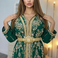 Sunspicems Chic Moroccan Caftan Belt Hand Rope Tassels Waist Chain For Women Gold Color Crystal Waistband Adjustable Length