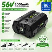 8000mAh High Capacity 56V Lithium Ion Battery Pack for BA1400 BA2800 BA2800T BA4200 BA4200T 56V Garden Power Tools, Rechargeable Replacement Battery with Smart BMS Safety System, Stable Performance,