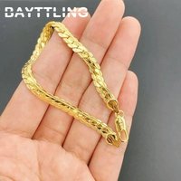 New 925 Sterling Silver 18K Gold 8 Inches 6MM Side Chain Bracelet For Women Fashion Charm Men Jewelry Gift Accessories