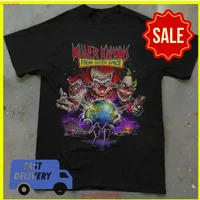 Killer Klowns From Outer Space Horror Movie T Shirt vintage Washed Slightly Stylish fashion Versatile streetwear