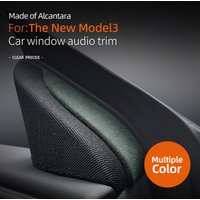 Car window audio trim decorative panel sticker suede for For Tesla new model 3 Auto interior accessories
