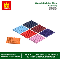 Wange 15Pcs/Lot 3036 6x8 Dots Plate Building Blocks Basic Components Board Bricks Compatible all Brand Toys For Kids Gift Box