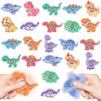 12/24Pcs Cartoon Dinosaur Finger Spinners Toys Kids Birthday Party Favors Goodie Bag Pinata Fillers Rotating Fidget Spinner Gift