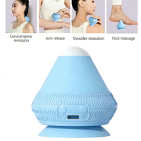 Silicone Massager Ball Fitness Relaxation Massage 2 Gear Vibrating Hot Compress for Waist Back Neck Shoulder Massage Ball