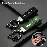 Deluxe Fashion Suede KeyChain Horseshoe Buckle Motorcycle Key Ring For KAWASAKI VERSYS 650 Z650 Z900 NINJA 650 VERSYS650
