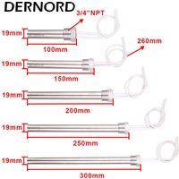 Cartouche chauffante à Immersion à filetage NPT 220V 3/4 '', élément chauffant électrique en acier inoxydable 304 DN20 250W 500W 1KW 1,5KW 2KW