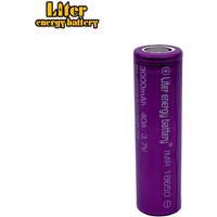 Liter Energy IMR 18650 High Power Lithium Cell 3.7V 3000mAh 40A Flat Top Replacement for RC Model & Motorized Mini Gadget