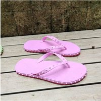 2025 New Men's and Women's Rivet Flip-flops High Street Summer Men's and Women's Casual Fashion Flip-flops Red Shoes
