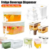 3.5/5/10L High Temperature Resistance Iced Juice Dispenser with Spigot Filter Design Water Jug for Fridge/Parties/Home Daily Use