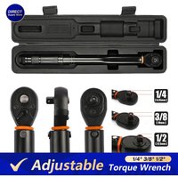 Adjustable Torque Wrench Set 1/4" 3/8" 1/2" Drive Precision Preset Tool for Car Bicycle Square Ratchet Repairs Hand Tool
