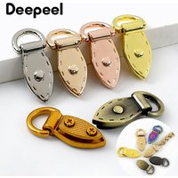 4/10Pcs Metal Side Clip Buckle Bag Chain Connector Hanger Hook Leaf D Ring Keyring Clasp Handbag Strap Decor Craft Accessories
