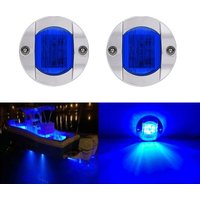 2PCS DC 12V Blue Navigation Boat Marine Light LED Stern Light Yacht Stern Signal Tail Lamp Boat Transom Waterproof