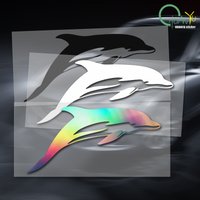 Car stickers, vinyl stickers, dolphin girl motorcycle decoration accessories, creative laptop helmets