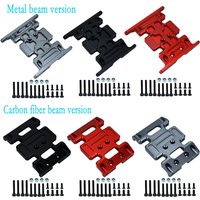 Metals Anodized Aluminum Skid Plate Transmission Mount for 1/10 RC Crawler SCX10 90047 90022 90028 Upgrade Parts