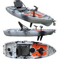 Plastic fishing kayak with pedal drive canoe fishing boat