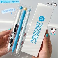 KACO ZAKUZAKU Gel Pen Set,0.5mm Smooth ST Nib Aesthetic Writing Black Ink Stress-Relief Signing Stylos For Journaling,Work,Study