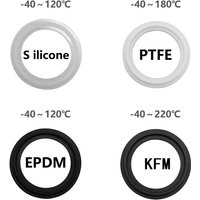 1/2" 3/4" 1" 1.5" 2" 2.5" 3" 3.5" 4" Tri Clamp Sanitary Silicone PTFE EPDM KFM Gasket Strip Homebrew Diopter Ferrule Beer 2pc5pc