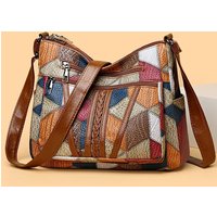 Women's Elegant Vintage Crossbody Bag Trendy HandBag Fashion Multi-pockets Shoulder Bag All-match Retro Crossbody Bag for Daily