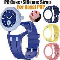 Matte PC Mod Kit Case Frame+Silicone Strap For Swatch AP Royal Pop Modification Integrated Silicone Cover Bumper Band Accessory