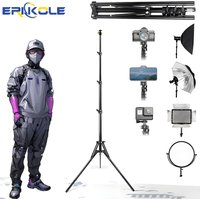 ERIKOLE Photographic Lighting Tripod - Adjustable 160/200cm Fill Light Stand for Camera/Ring Light/Live Broadcast/Phone Mount