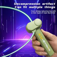 Portable handheld luminous stress reducing toy with luminous rope emitter, children's party gift