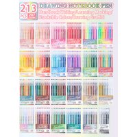 Languo 27-207 Colors Of One Set Drawing Handbook Pens Student DIY Graffiti Multi-Color Gel Pen Writing Marker Stationery