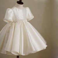 HETISO High-End Beading Girls Party Dresses Kids Birthday Gown for Wedding Banquet Piano Performance Birthday Christmas 1-10Y image 4