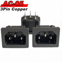 Computer Mount Outlet 3Pin IEC320 C13 Electrical AC Power Socket 250V 10A Inlet Plug Connector 220v