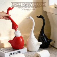 Creative Swan Toilet Brush Household Cleaning Toilet Base Long Handle Cleaning Brush Set Bathroom Decoration Supplies Gift