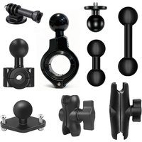 AliExpress DIXSG 25mm 1 Inch Ball Head Base Adapter Motorcycle Bike Mount Handlebar Bracket Clip for GoPro 13 12 11 DJI Insta360 X5 Accessories