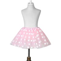 Fashion Polka Dot Print Tutu Skirts Layered Loose Tulle Dance Pettiskirt Puffy with Lining Princess Skirt Adult