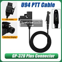 Tactical U94 PTT Cable Plug Headset Adapter NATO Plug Compatible with Motorola GP328 Plus Walkie Talkie RT-880 Iradio UV-98 Plus