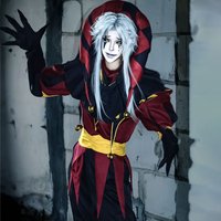Freak Circus Pierrot Jester Harlequin Cosplay Costume Halloween Anime Game Dark Fantasy Clown Gothic Outfits Performance Wear