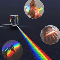 High Quality Glass Prism, Physics Teaching Tool for Spectroscopy & Photography Experiments, Perfect Gift for Science Students