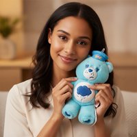 Care Bears Keychain Plush 15cm Cartoon Fluffy Bear Pendant Squeak Sound Kawaii Stuffed Toy Birthday Gift Room Decorations