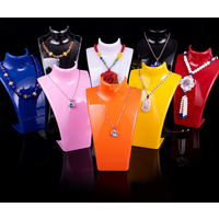 7-color Acrylic Paint Human Figure Model Necklaces, Earrings Pendants Display Storage Tools Jewelry Store Jewelry Display Stand
