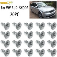 20pcs Undertray Engine Under Cover Fixing Clips Trim Panel Metal Screw For Audi A3 A4 A6 A8 SKODA Superb I VW Passat B5