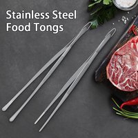 12 Inch Multifunction Stainless Steel Kitchen Tweezers Cooking Tweezers Long Tongs for Barbecue Practical Kitchen Tool CFQJ007