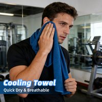 Cooling Towel for Gym - Instant Chill Soft Breathable Microfiber Fast Drying Towels for Workout Running Yoga