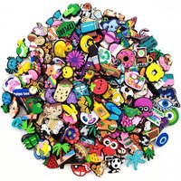 30/50/100pcs lot randon PVC shoes charms funny cartoon Accessories Decorations man kids gifts Wristbands Unisex Gif