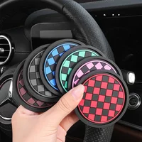 2pcs Car Cup Holder Anti-Slip Coasters Premium PVC Car Coasters Universal Fits Perfectly For Most Cup Car Interior Accessories