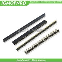 5PCS 1*40p 1*50p SMT Single Row dislocation Male Female PCB Pin Header socket Connector Pinheader 1.27 2.0 2.54 mm For Arduino