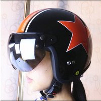 AliExpress NONE 3 Snap Retro Helmet Visor Windproof Sun Half Face Motorcycle Helmets Visor 3 Snap Retro Helmet Visor