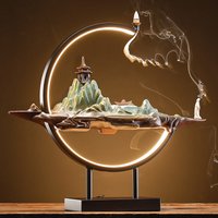 Modern Ceramic Incense Burner Backflow Fragrance Incense Burner Sandal Living Room Chinese Quemador Inciensos Ceramic Decoration