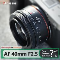 7artisans AF 40mm F2.5 Full Frame Standard Prime Autofocus Mirrorless Camera Lens for Humanities Photography with E Mount