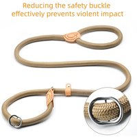 Pet leash, anti-pulling, extended and thickened dog P-leash, portable, non-constricting, dog training P-chain